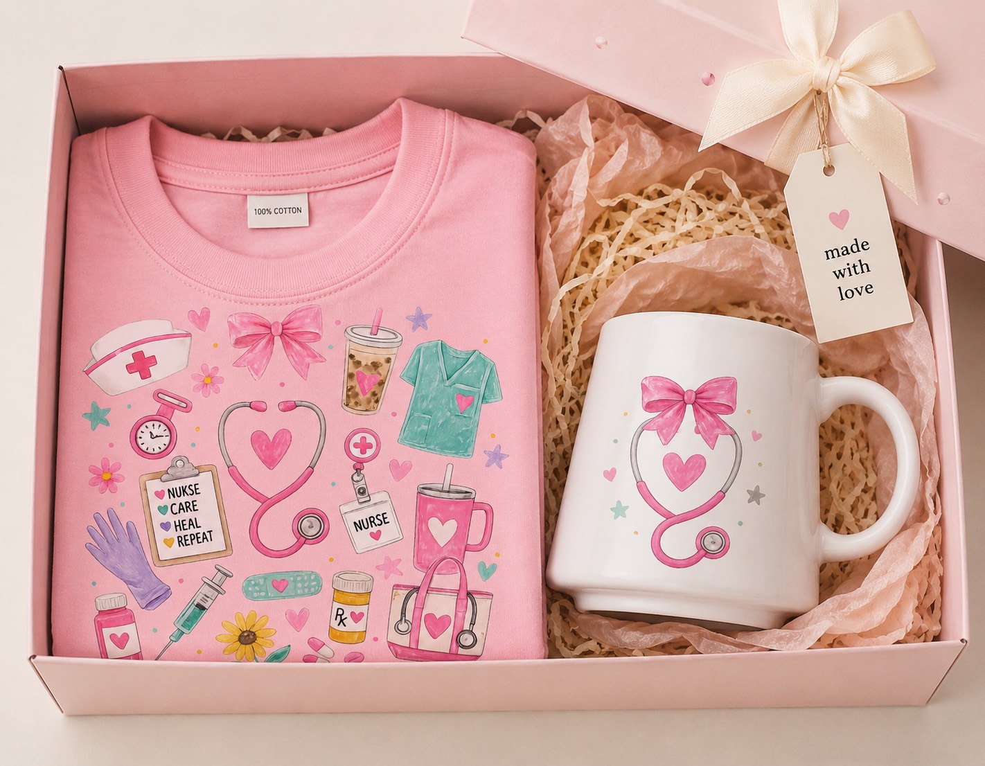 پک هدیه صورتی پزشکی کد gift-25